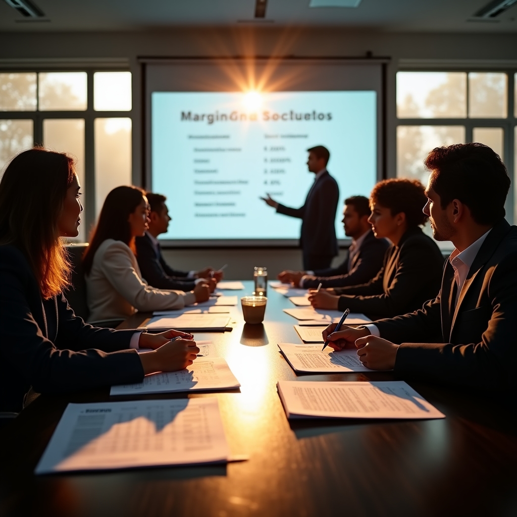 Sales team participating in a financial skills workshop in Colombia